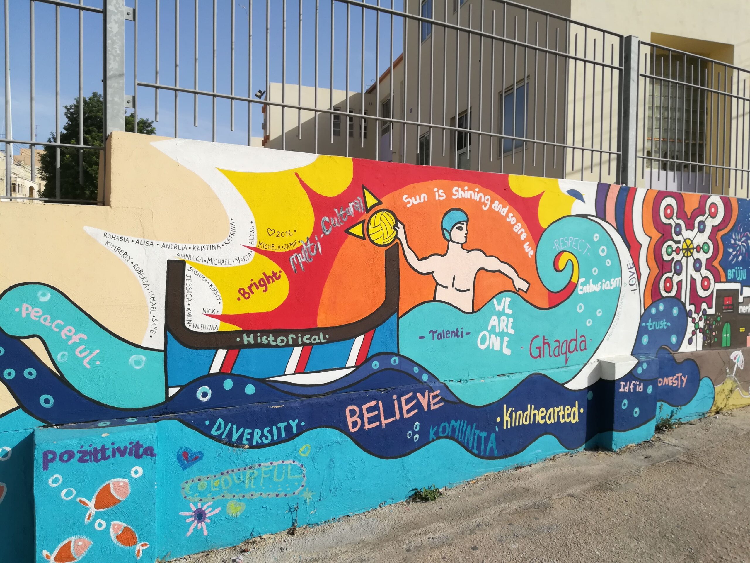 Diversité culturelle, street art à Marsaxlokk, Malte
