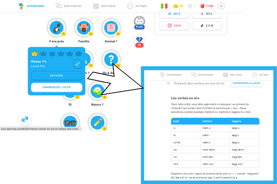 Astuces Duolingo