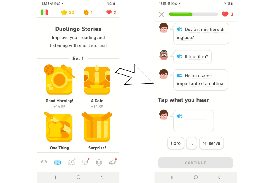 Histoires Duolingo
