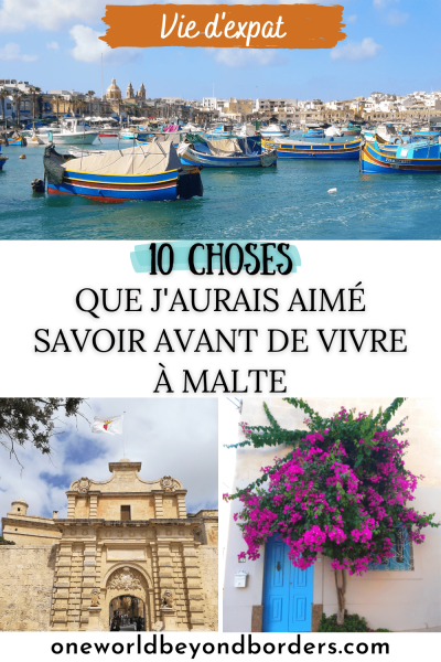10 choses que j’aurais aimé savoir avant de vivre à Malte - Épingle Pinterest