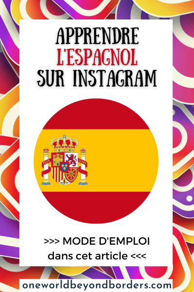Apprendre l'espagnol sur Instagram - Épingle Pinterest