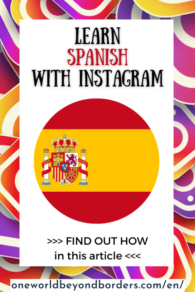 Learn Spanish with Instagram - Pinterest pin
